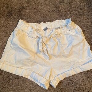 Aerie High Waist Cream Shorts
